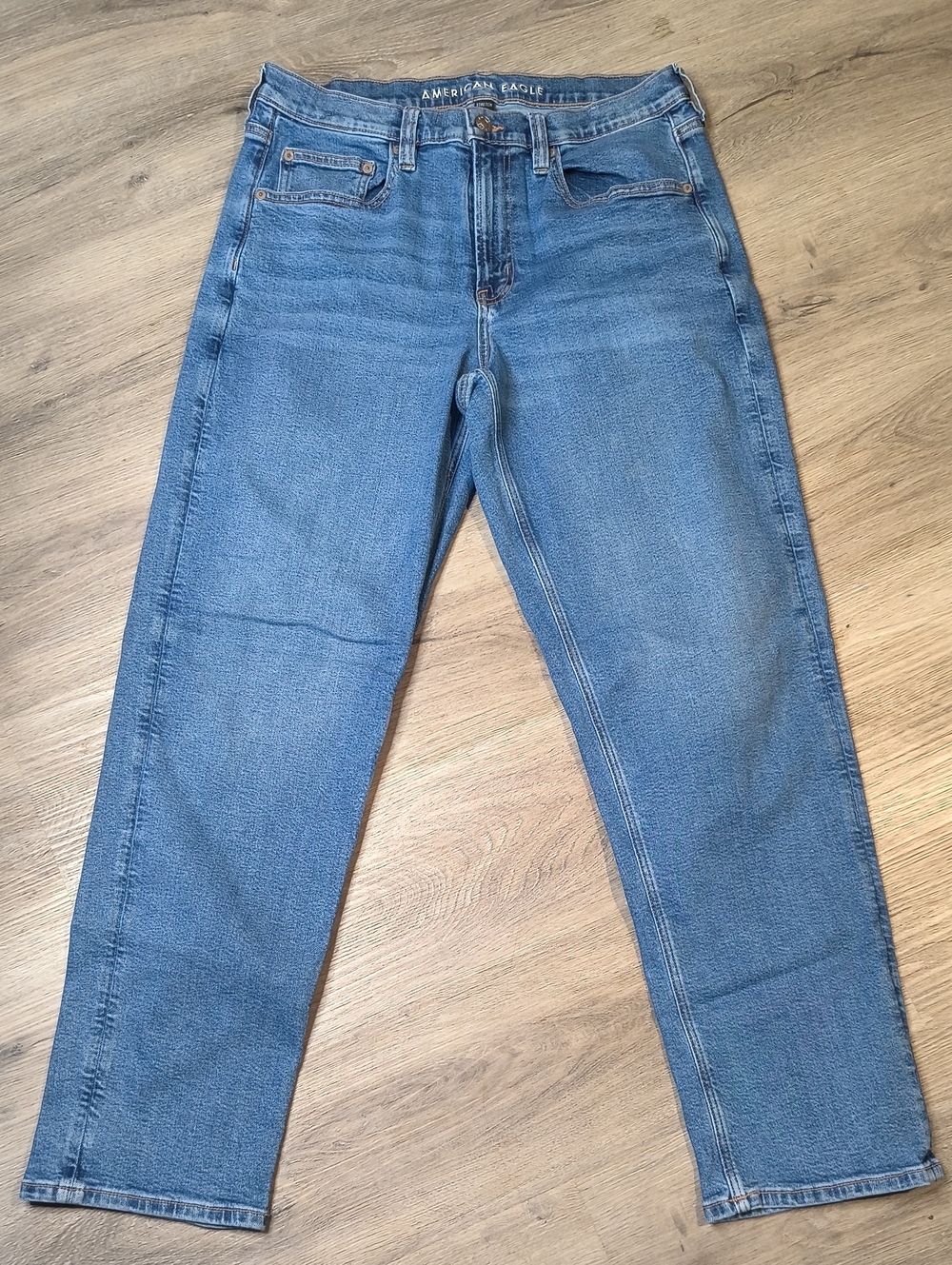 S1138 90s Straight Stretch w/30" Inseam👖American Eagle Women's Size 12 Jeans